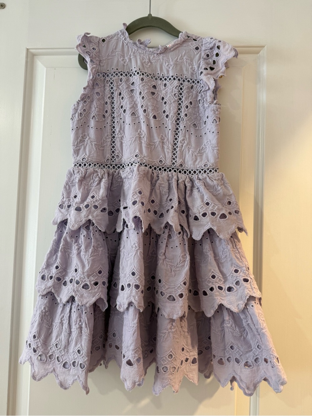Marlo purple eyelet mini dress size 8/9